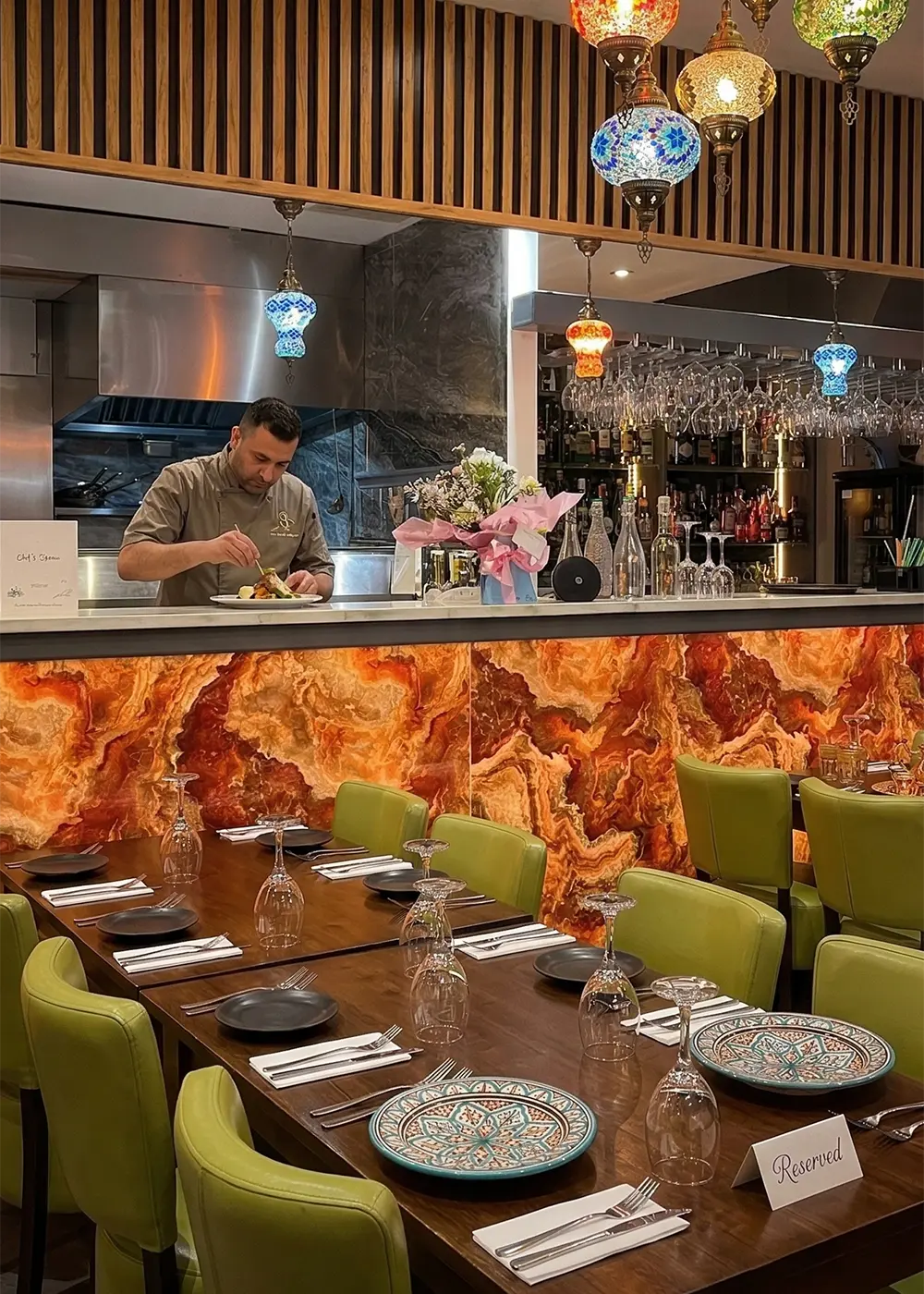 Istanbul Restaurant kitchen and dining