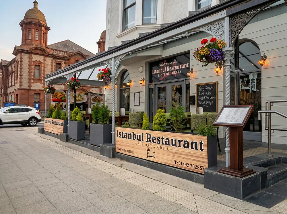 Istanbul Restaurant exterior on Gloddaeth Street